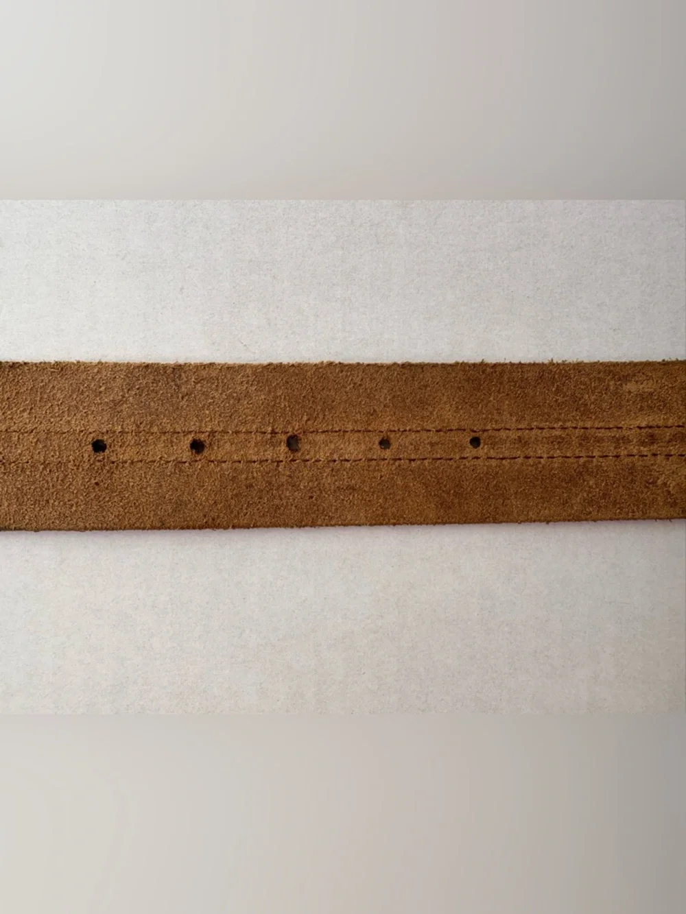 Lucky Brand Brown Wide Leather Belt Square Brass Buckle - Size 32 BK M0201